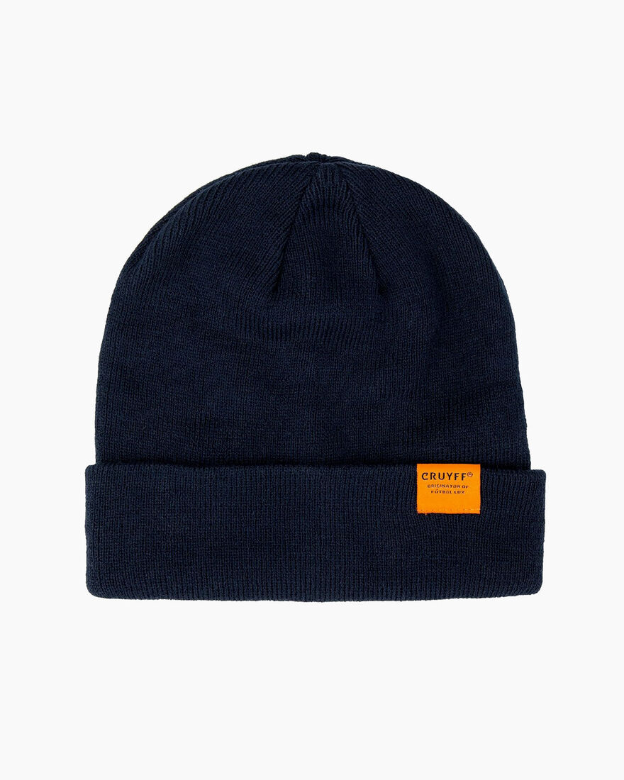Label Beanie, Navy, hi-res