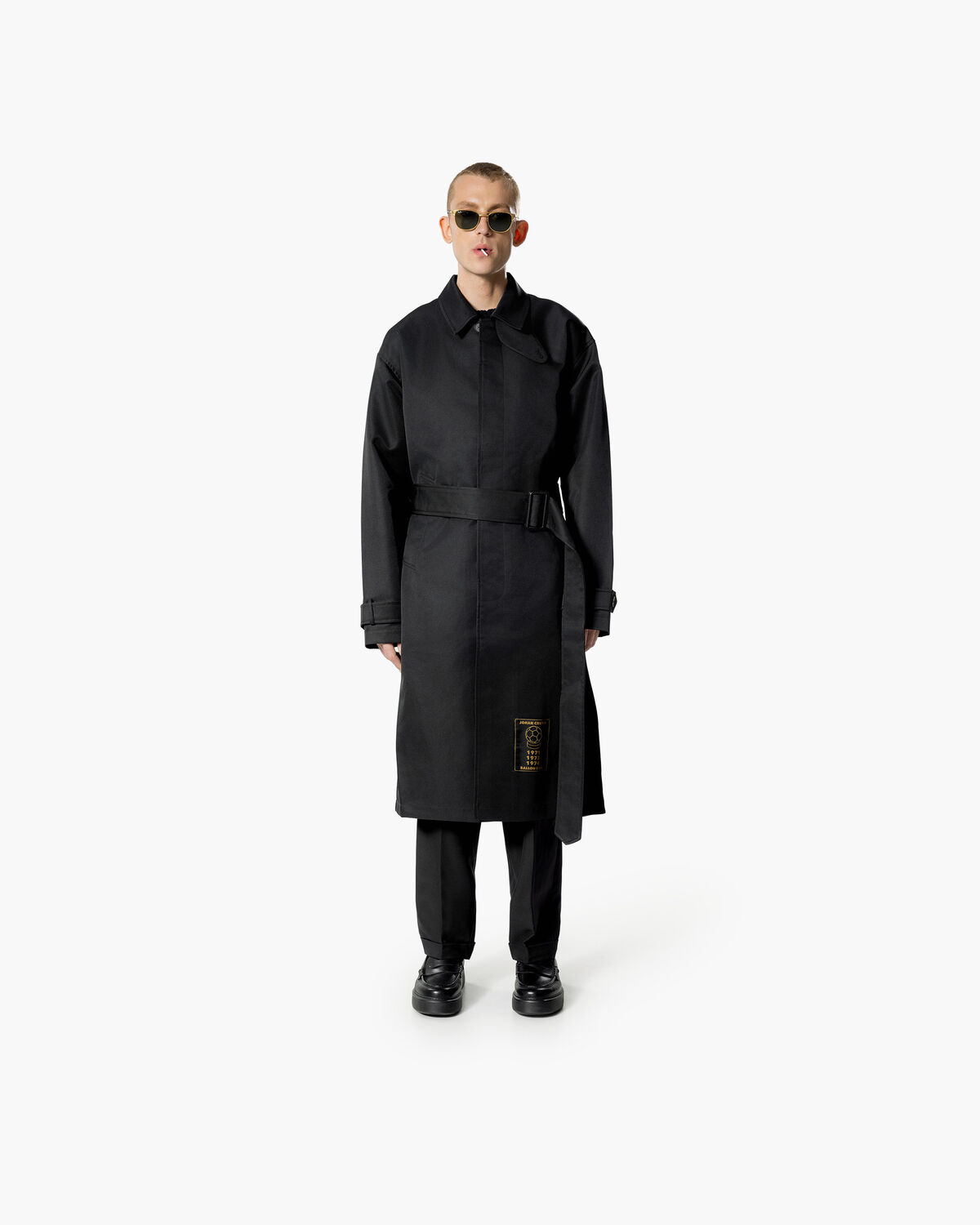 Tech Trenchcoat, Black, hi-res