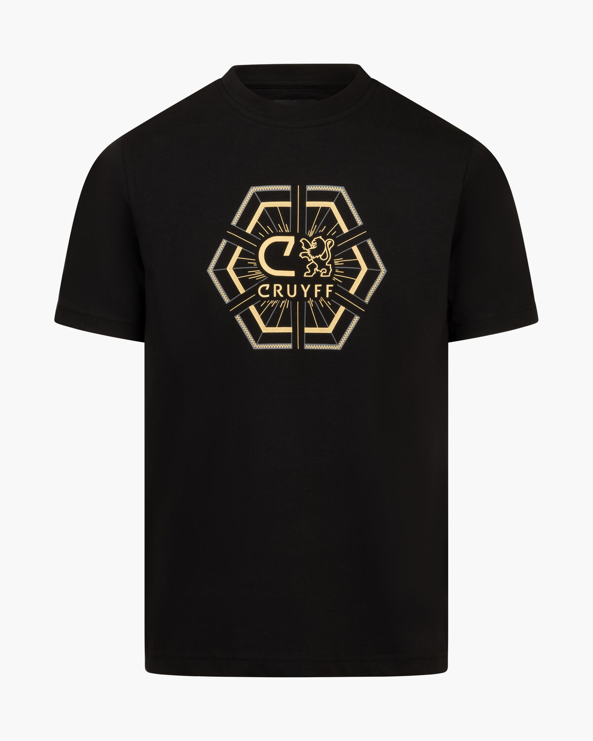C-Lion Geo Tee, Black/Gold, hi-res