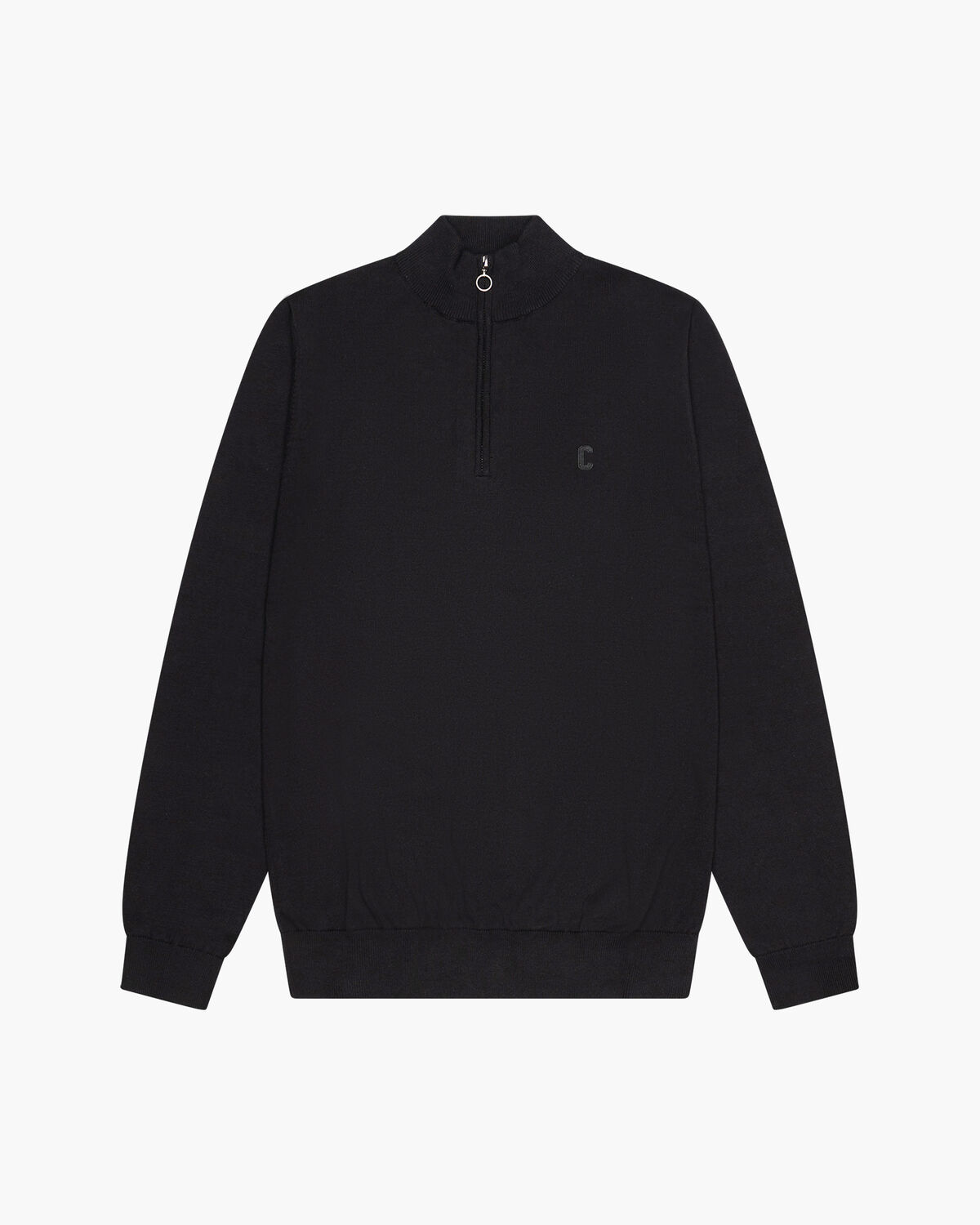 JC Half Zip Knitted, Black, hi-res