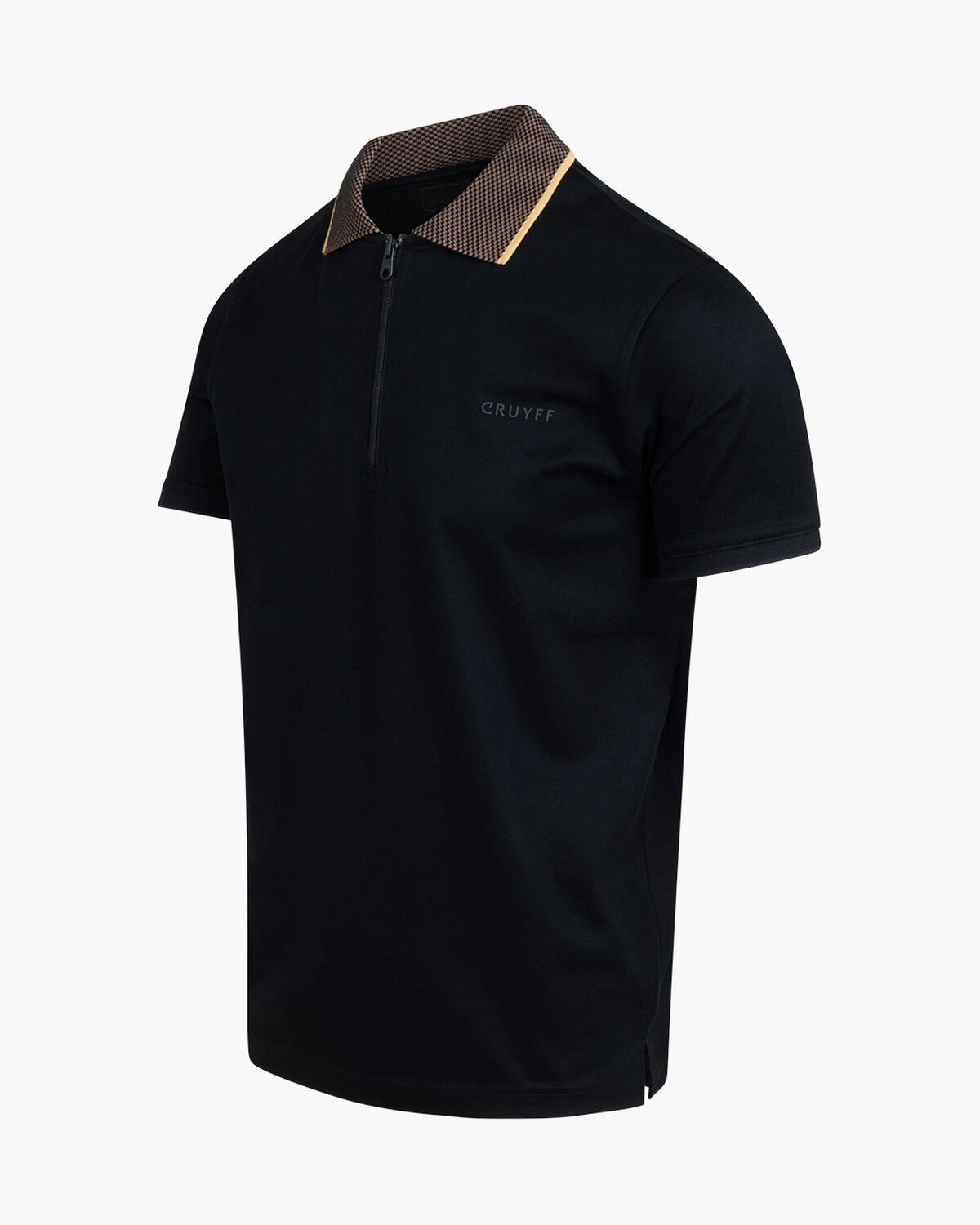 Chain Repeat Polo SS, Black/Gold, hi-res