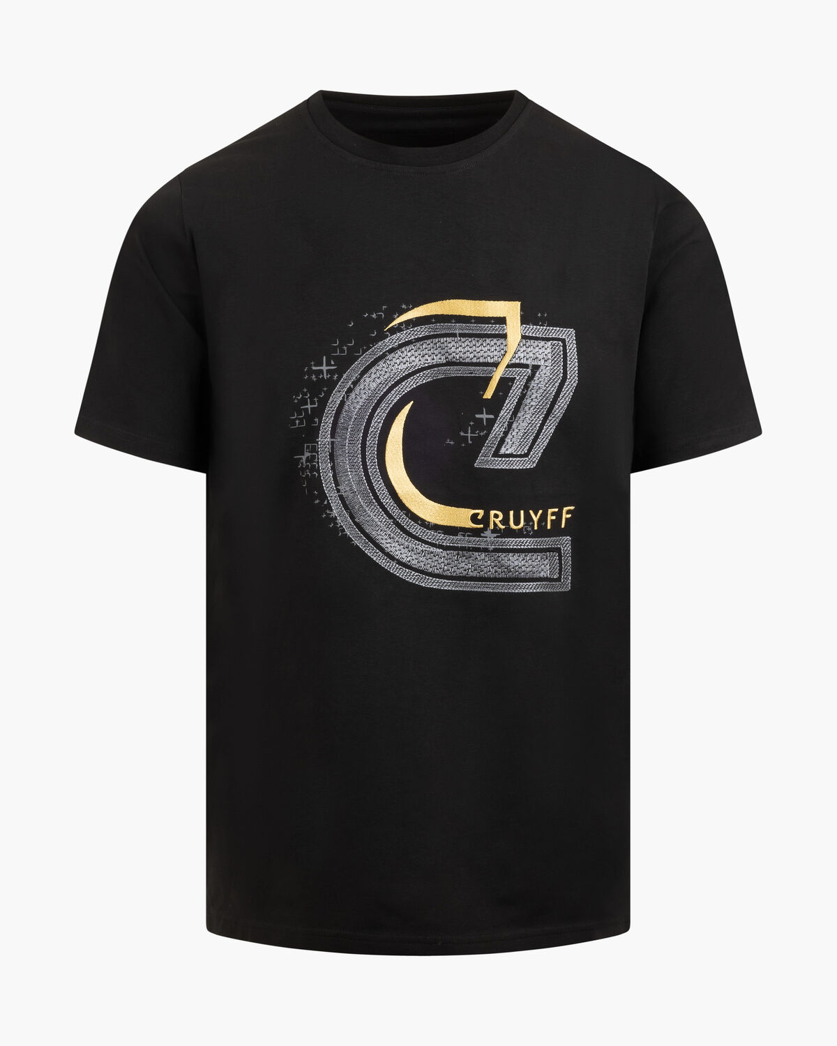 C-Logo Embro Tee, Black/Gold, hi-res