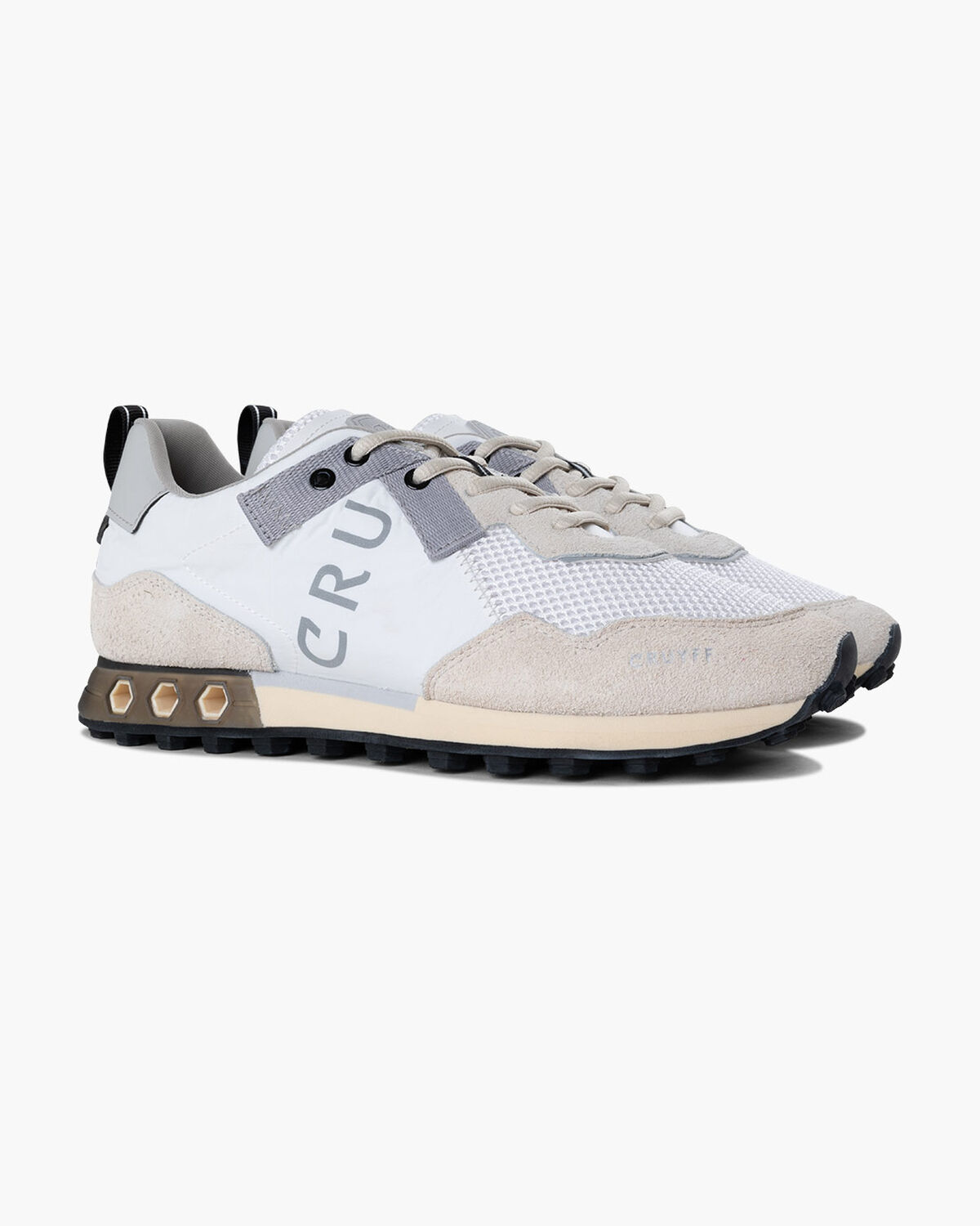 Superbia Hex - Crepe Nylon/Hairy Suede, White, hi-res