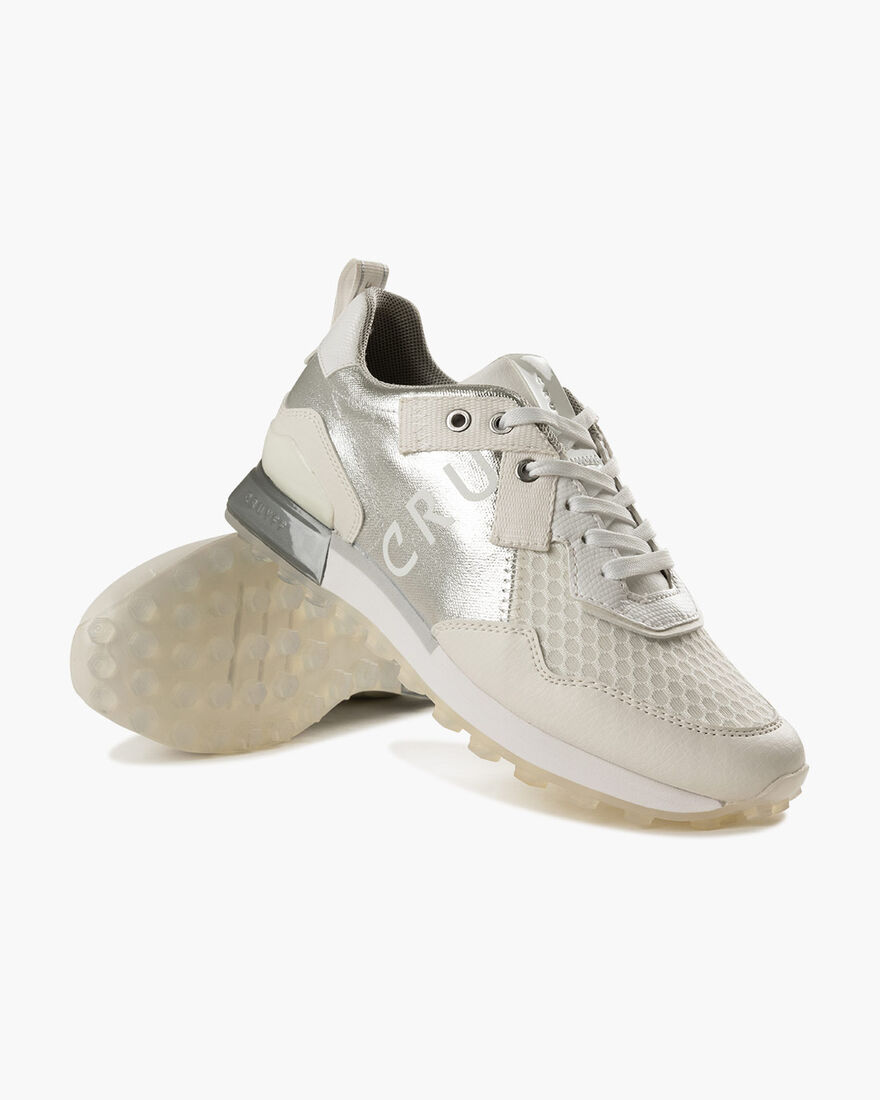 Superbia - Tumbled/Mesh/Laminated Canvas, White/Silver, hi-res
