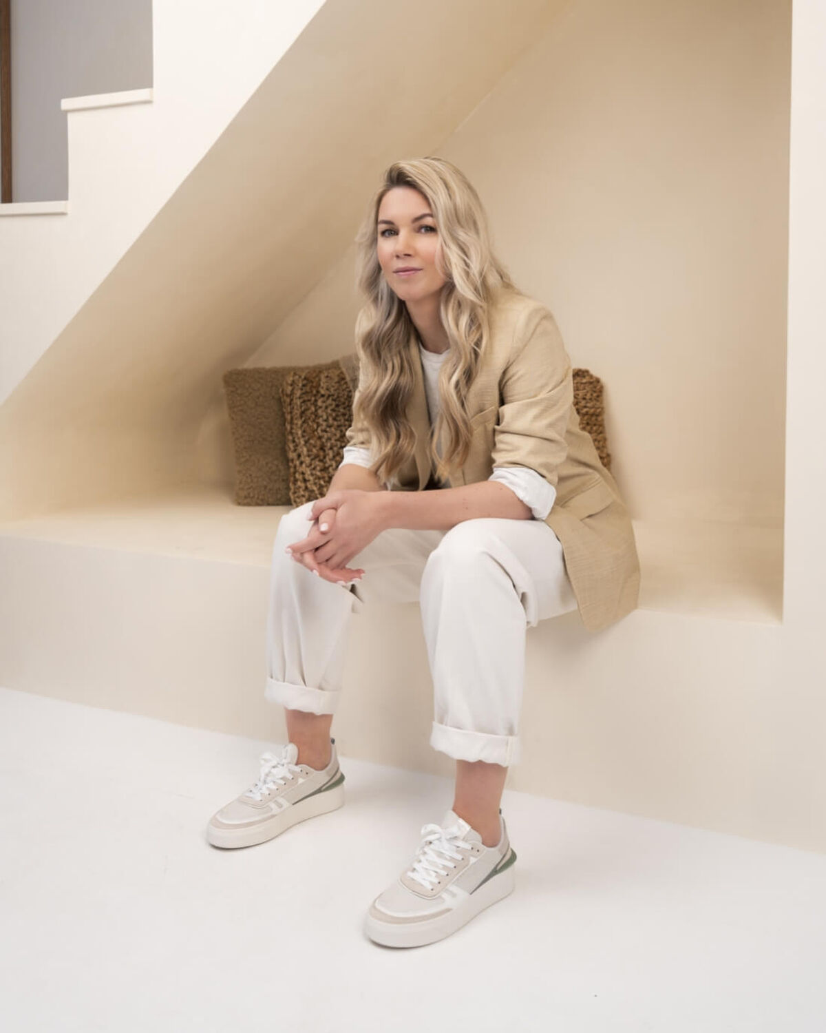 Cambria - Suede/Nylon, White/Green, hi-res