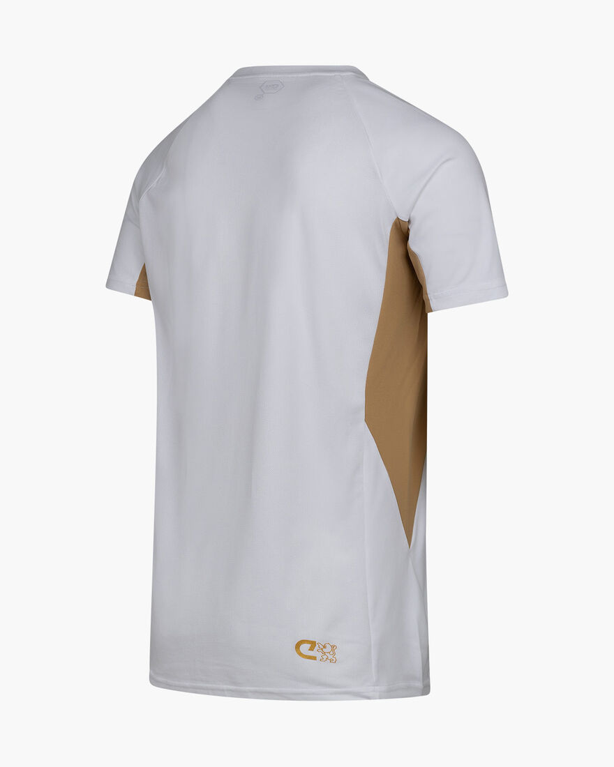 Cruyff Tech Turn Shirt Junior, White/Gold, hi-res