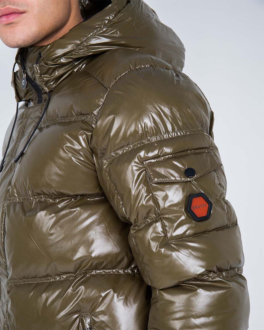 Trentini Puffer Jacket - Militairy Olive - 100% Po, Army green, hi-res