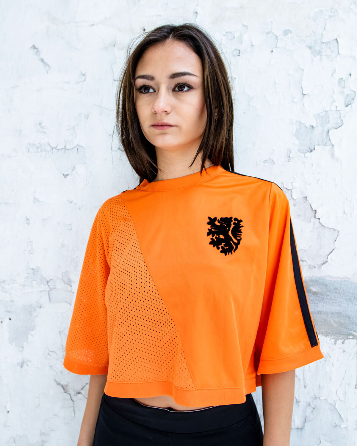 Cruyff Euro Croptop, Orange, hi-res