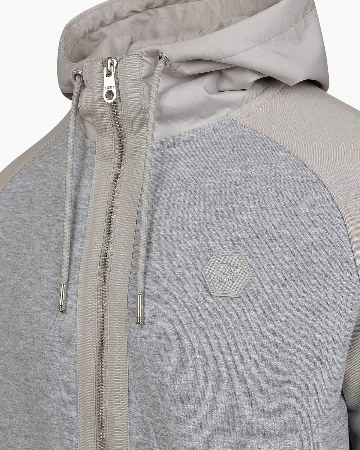 Galanzo FZ Track Top - 65% Polyester / 35% Cotton, Light Grey, hi-res