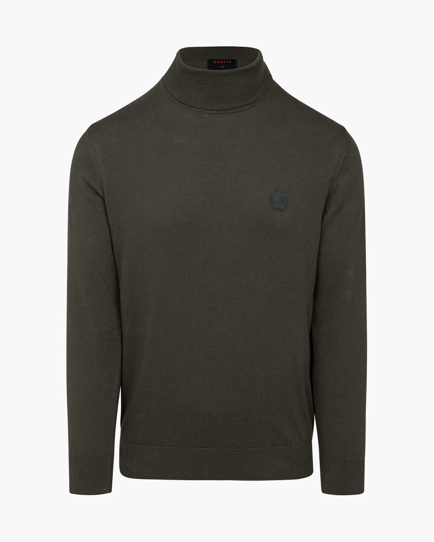 Basco Turtle Neck - Cotton, Green, hi-res