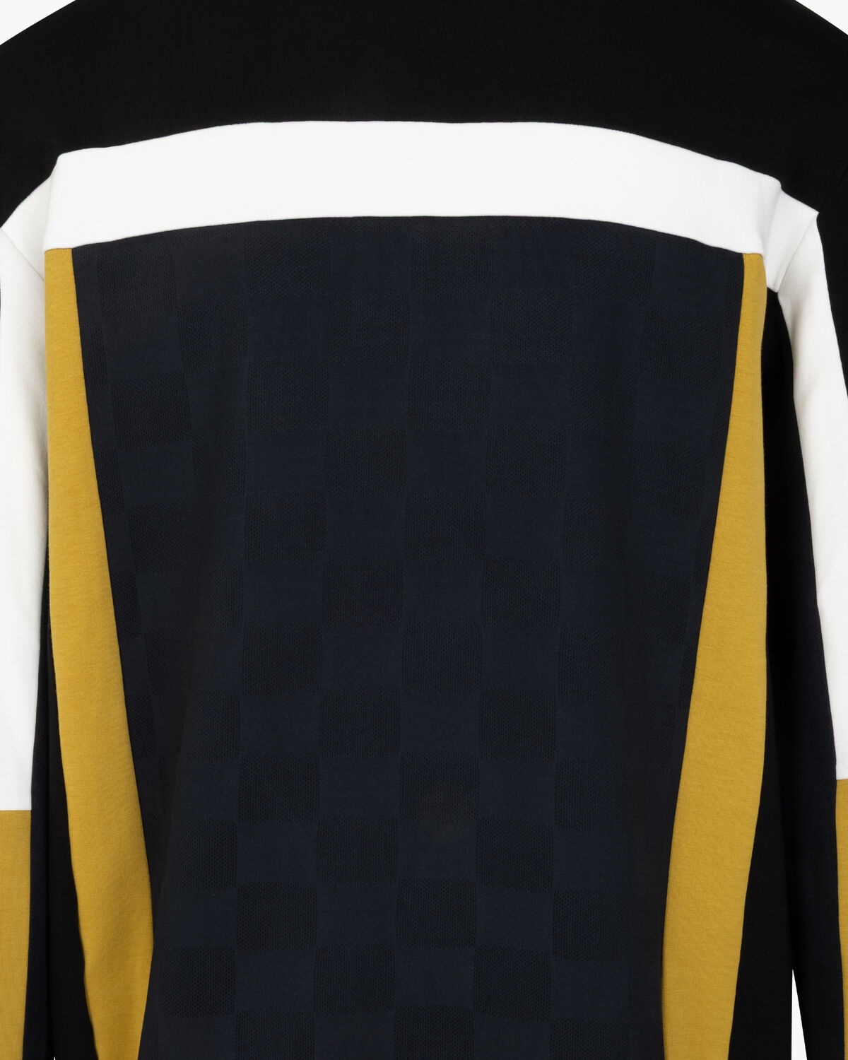 Check Half Zip, Black/Gold, hi-res