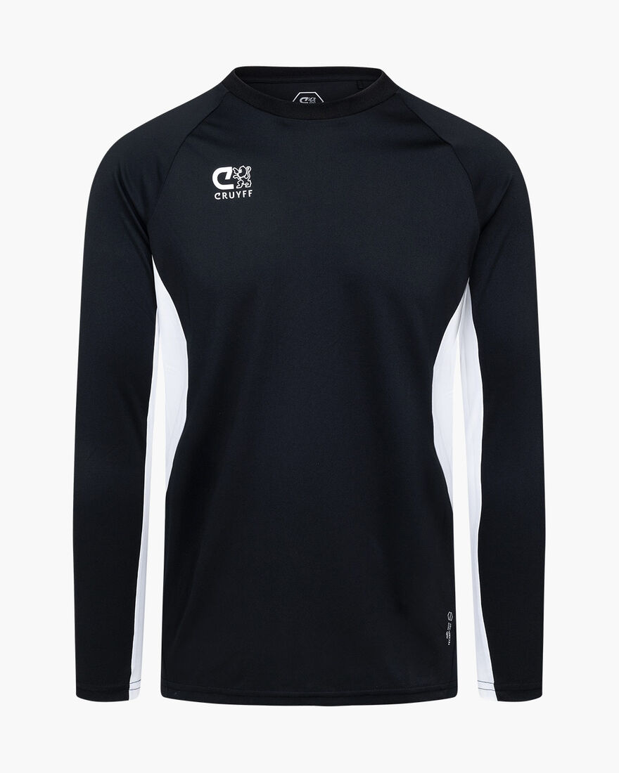 Cruyff Tech Turn LS Shirt, Black/White, hi-res