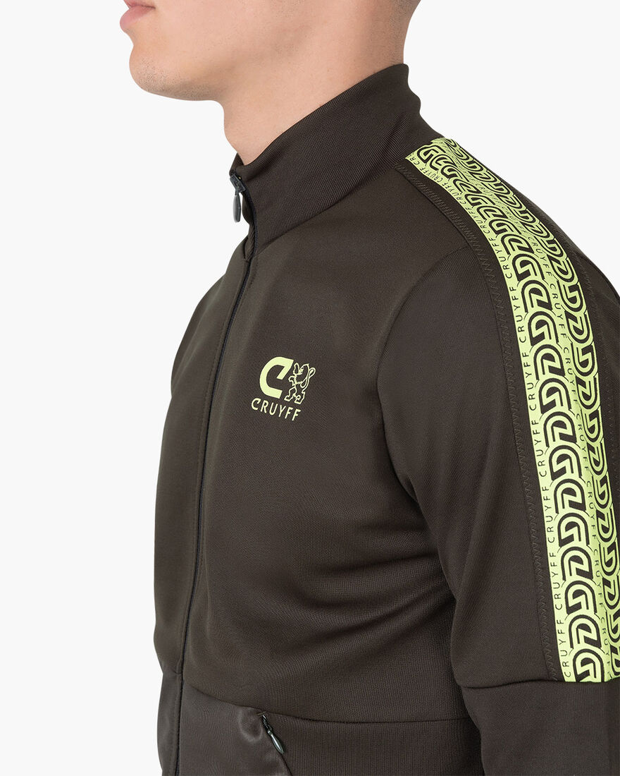 Alvaro Track Top, Green/Yellow, hi-res