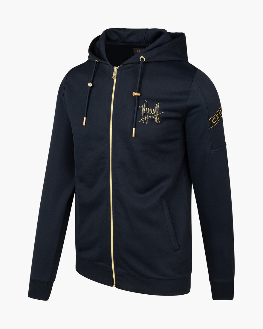 Paolo FZ Hood - 95% polyester / 5% elastane, Navy, hi-res