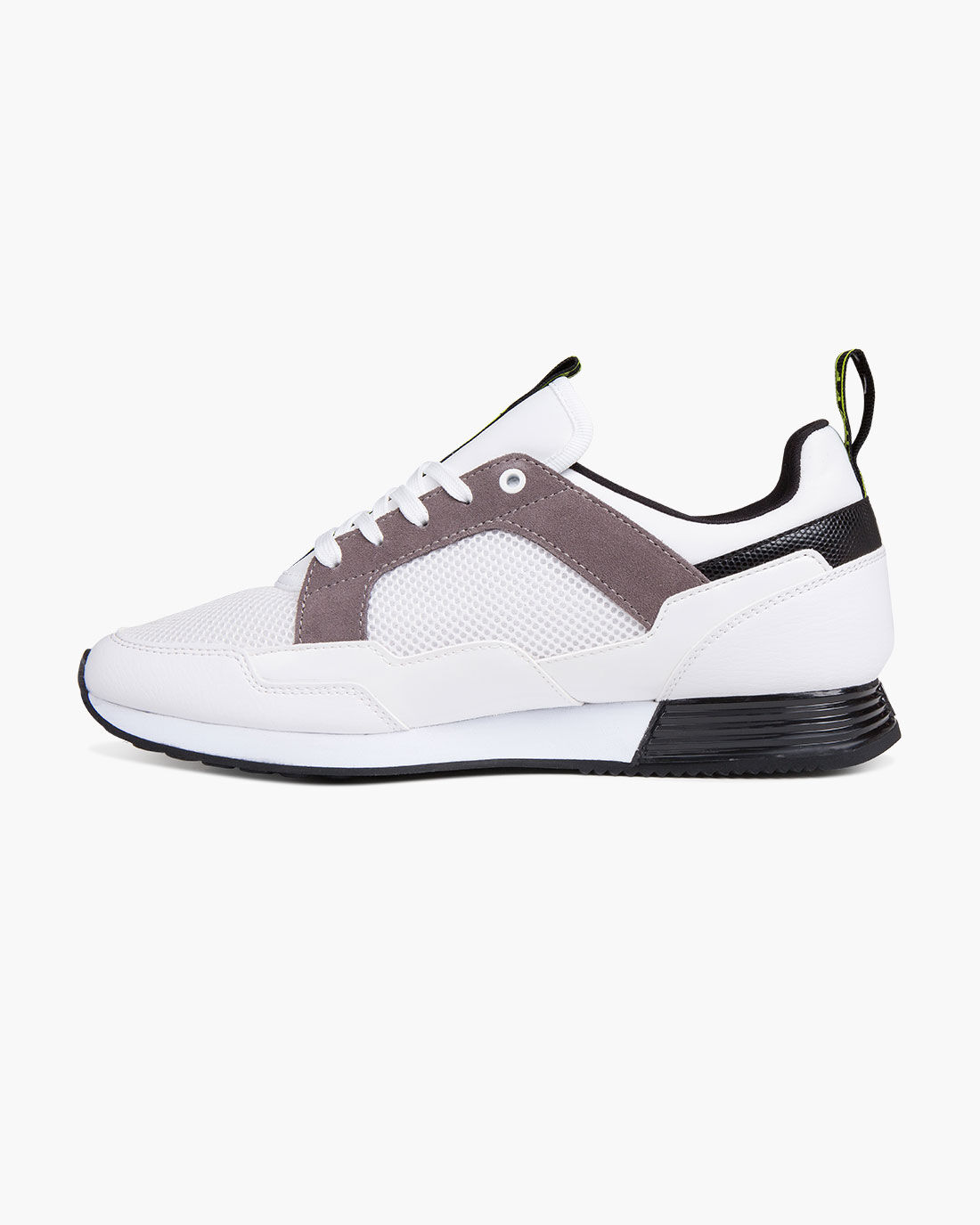 Cruyff Sneaker Maxi Wit Leer-Mesh Combi - Bormans Modeschoenen