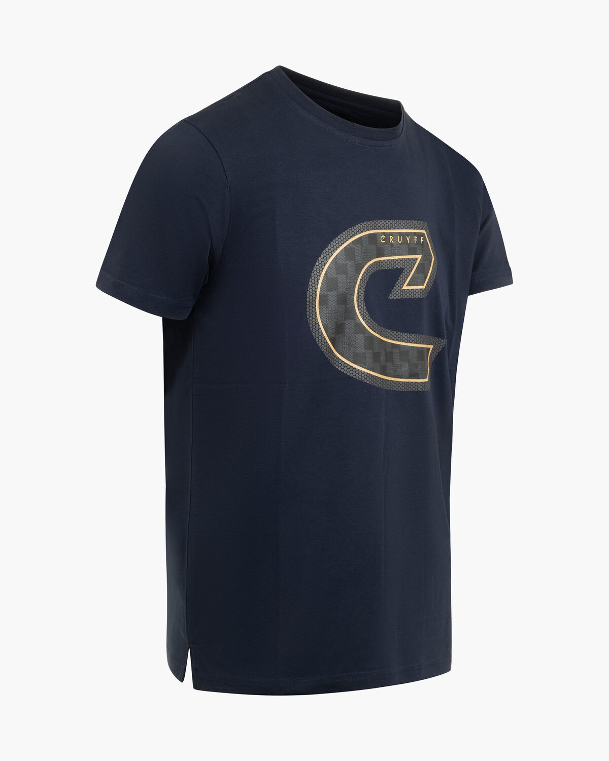 Fuzeknit C-Logo Tee, Blue/Gold, hi-res