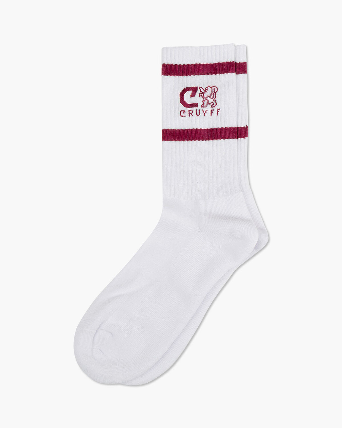 Hernandez 2 Stripe Sport Socks, White/Red, hi-res