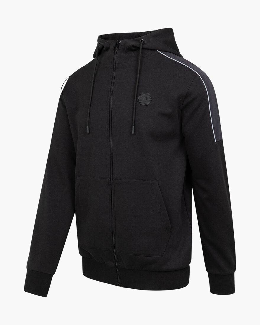 Aiden Track Top - 80% Cotton 20 % Polyester, Black, hi-res
