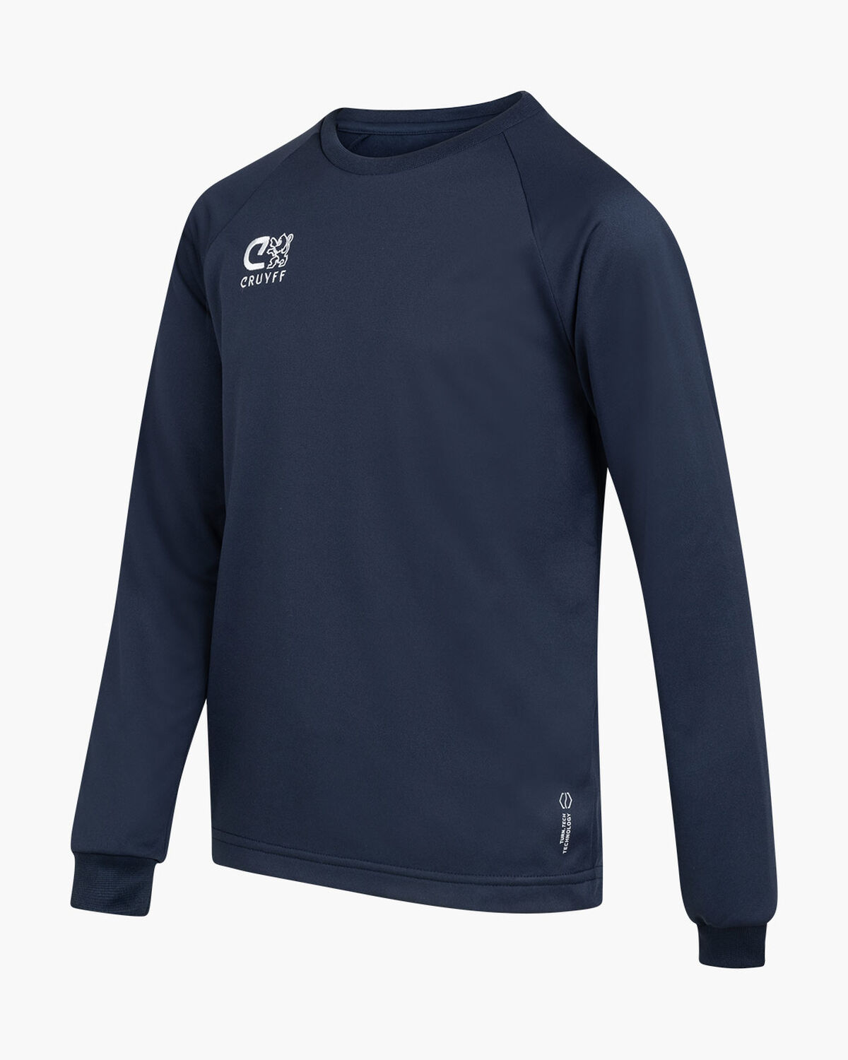 Cruyff Turn Tech Crew Top Junior, Navy, hi-res