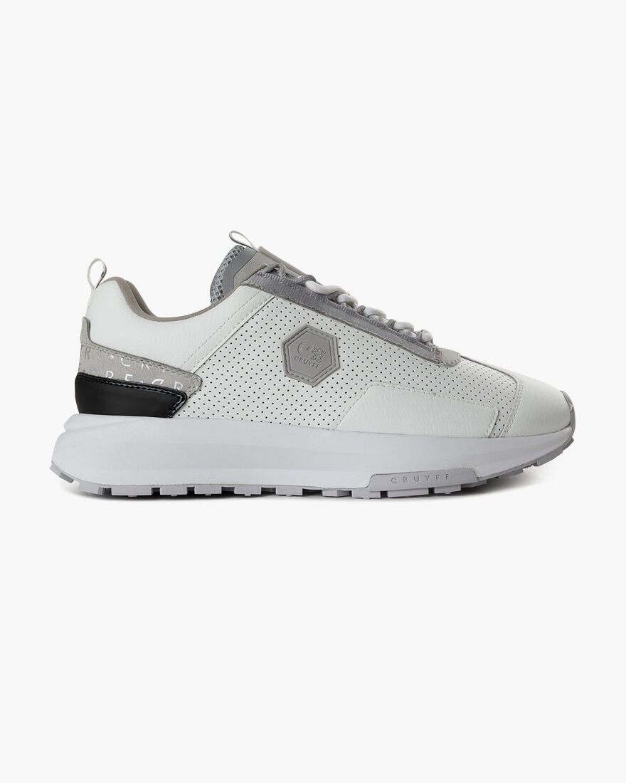 Subutai - Perforated Soft Leather/Tumbled, White/Silver, hi-res
