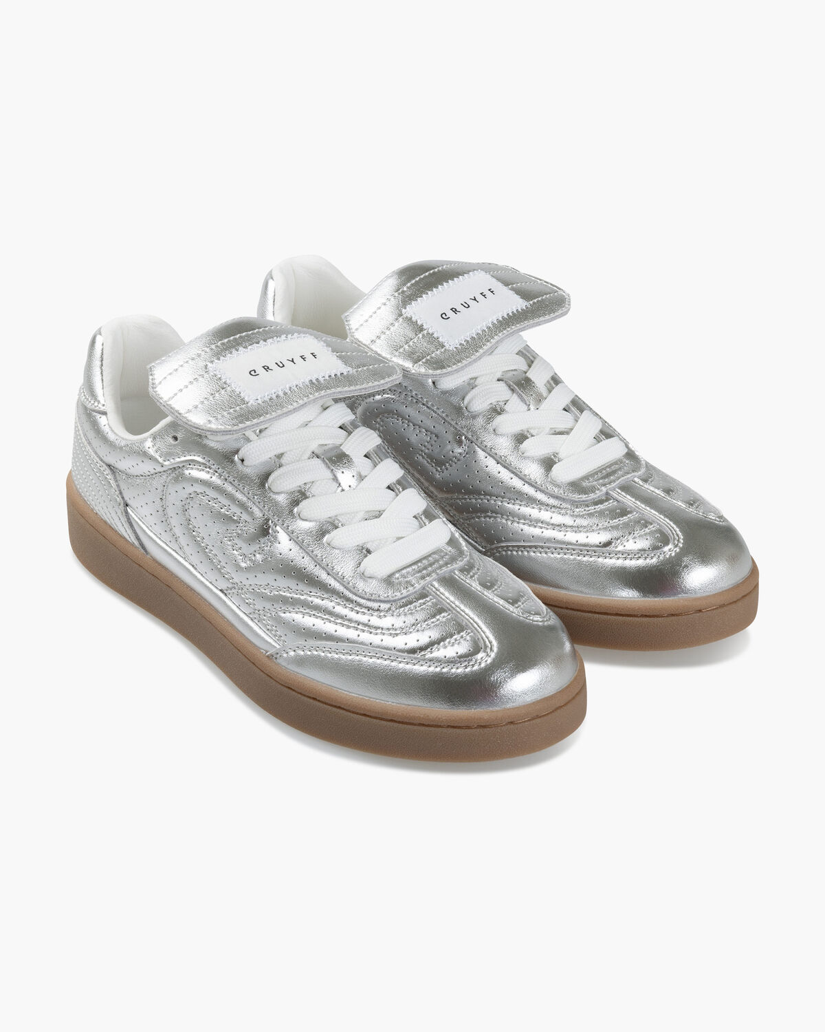 Calcio Cup - Metallic Leather, Silver, hi-res