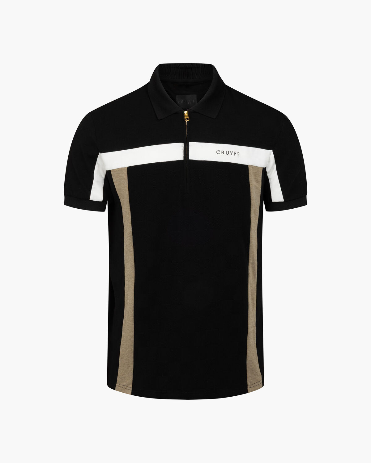 Check Polo, Black/Gold, hi-res