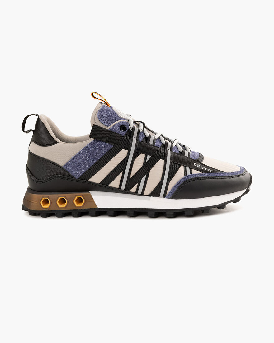 Fearia Hex - Crepe Nylon/Hairy Suede, Grey/Blue, hi-res
