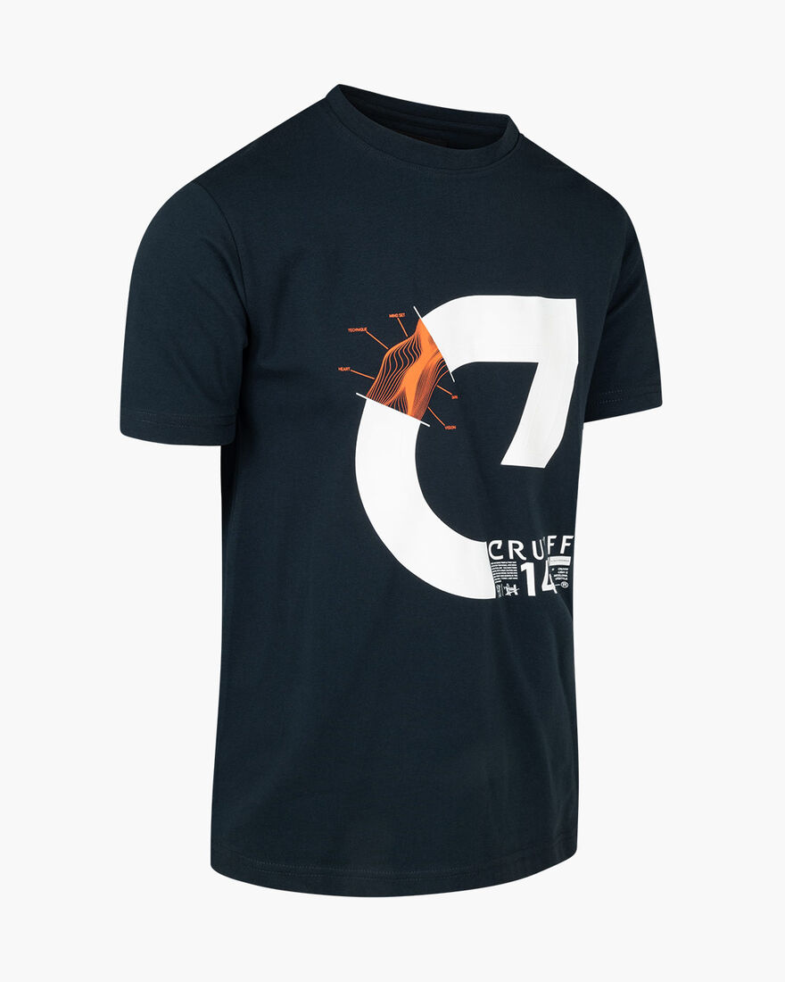 Alan SS Tee - 95% Cotton 5% Elastane, Blue Nights, hi-res