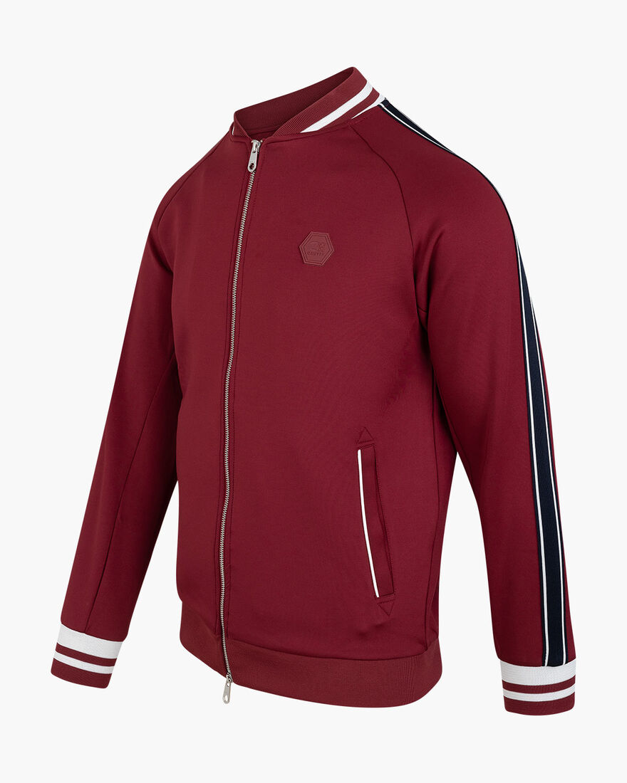 Santino scuba track top  - 95% Polyester / 5% Elas, Bordeaux, hi-res