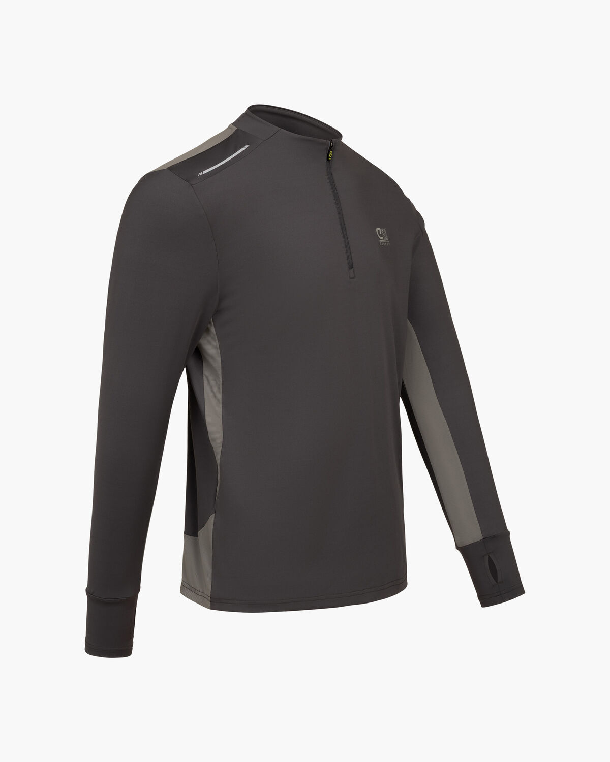Ametrine 1/4 Zip Top, Charcoal Grey, hi-res