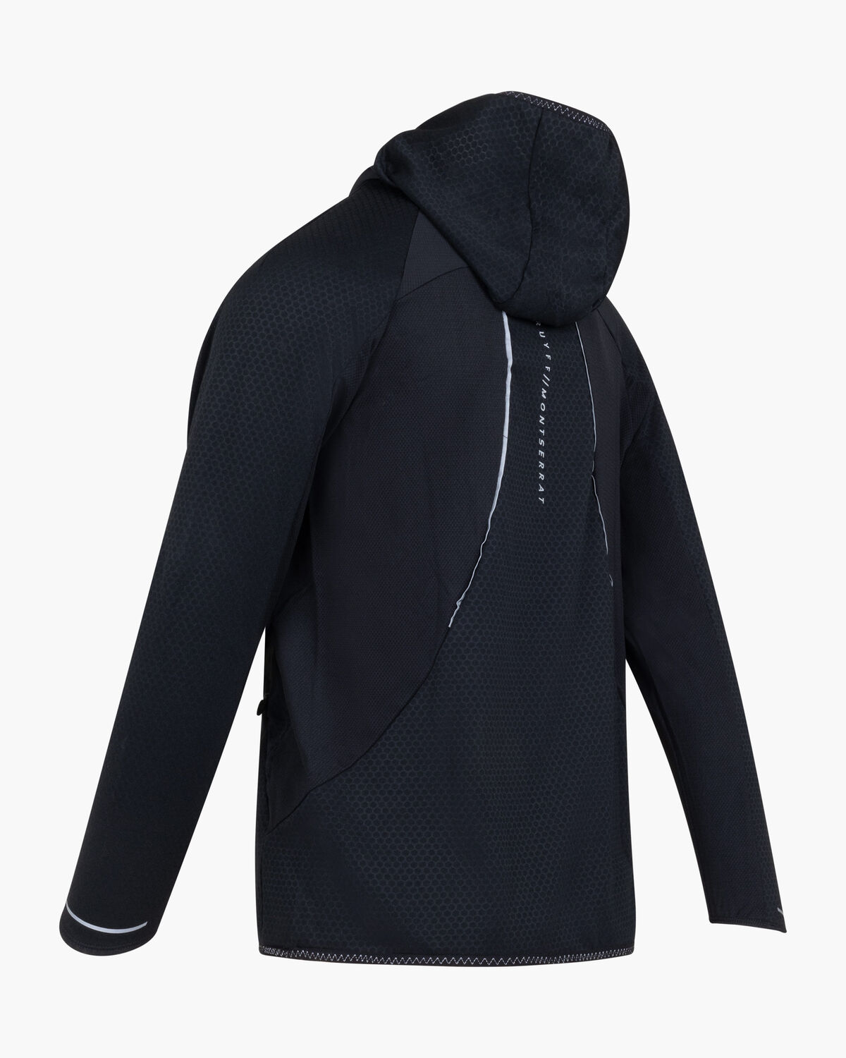 Solar 1/4 Zip Hood, Black, hi-res