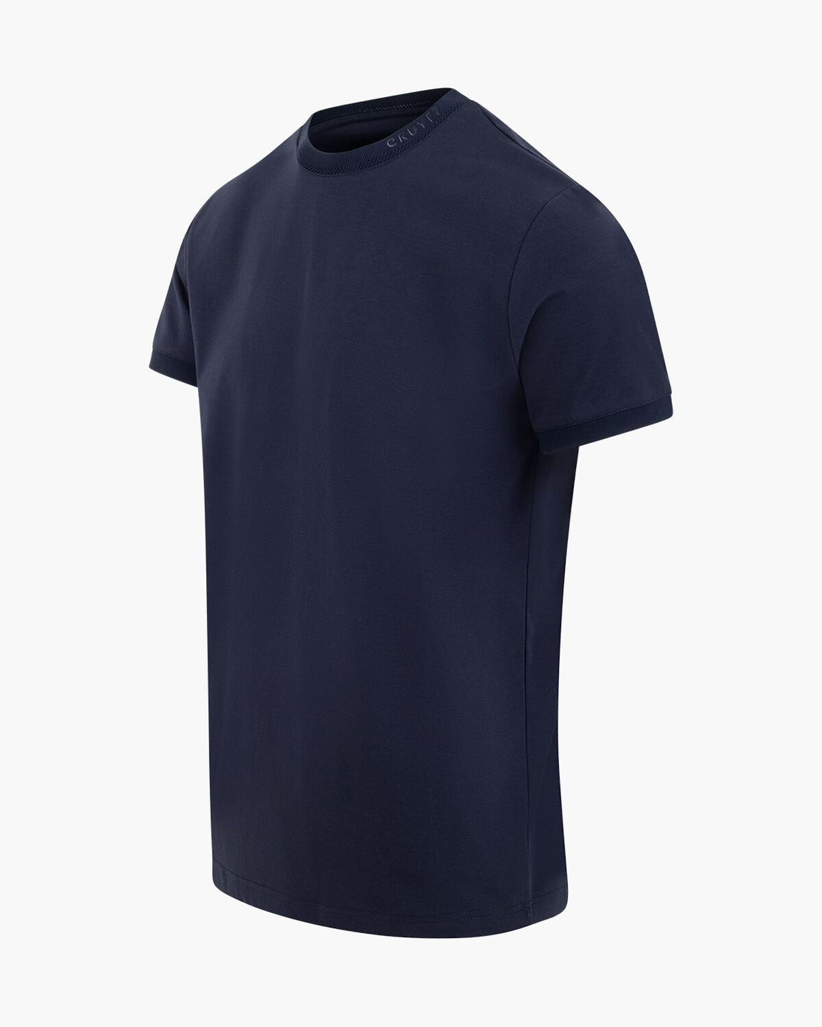 Debossed Collar Tee, Blue Nights, hi-res