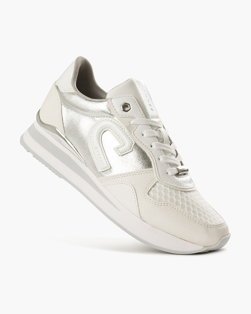 Parkrunner Lux - Tumbled/Mesh/Laminated Canvas, White/Silver, hi-res