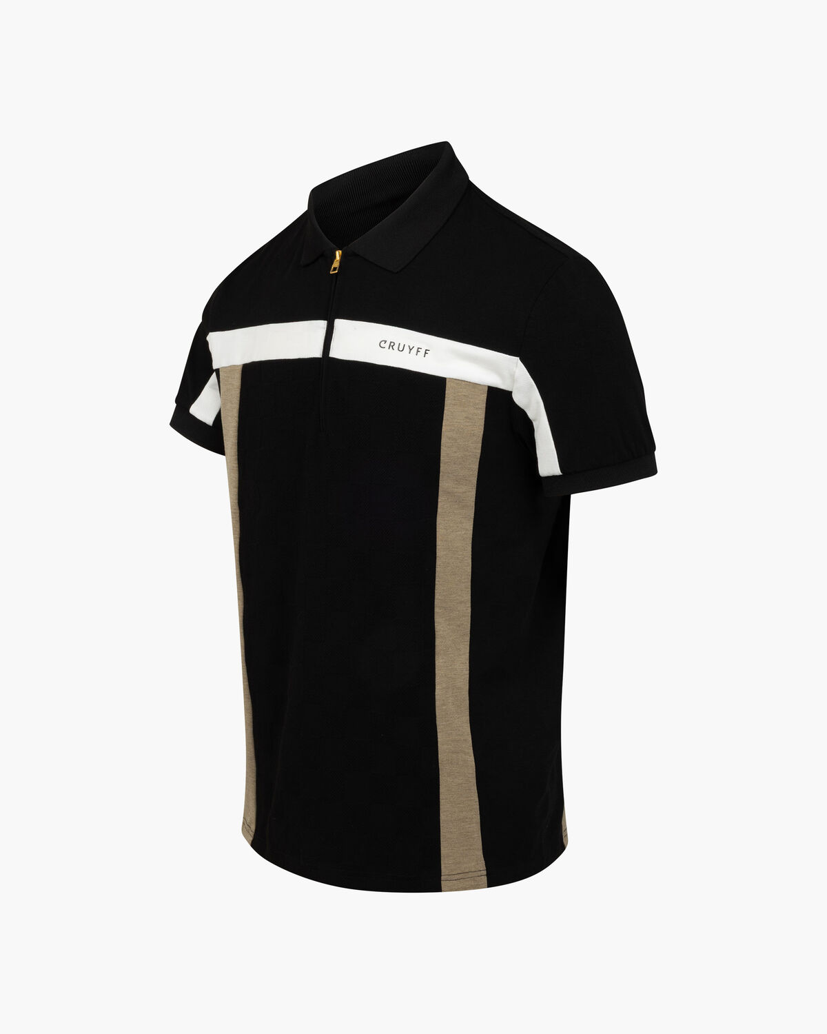 Check Polo, Black/Gold, hi-res