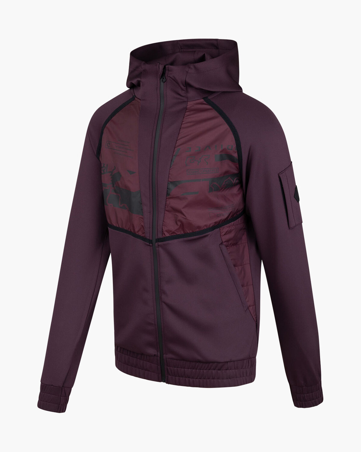 Moniro Track Top, Wine, hi-res