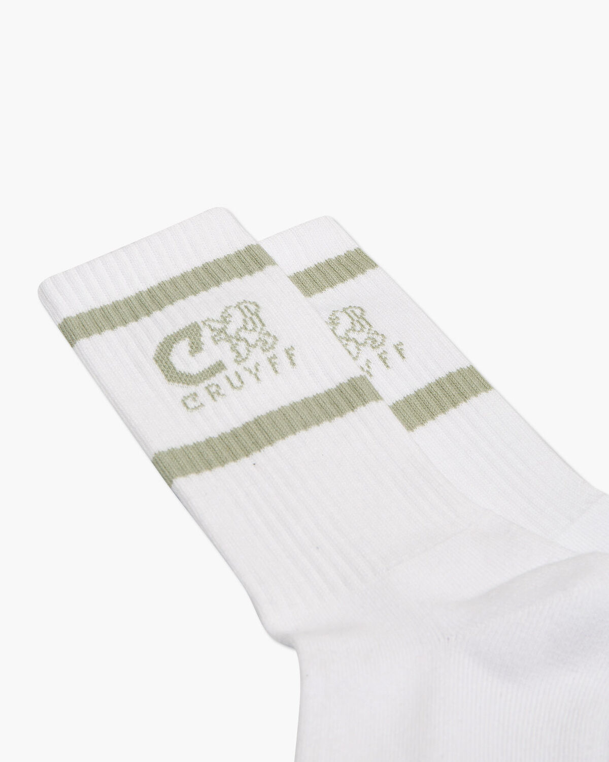 Hernandez 2 Stripe Sport Socks, White/Green, hi-res