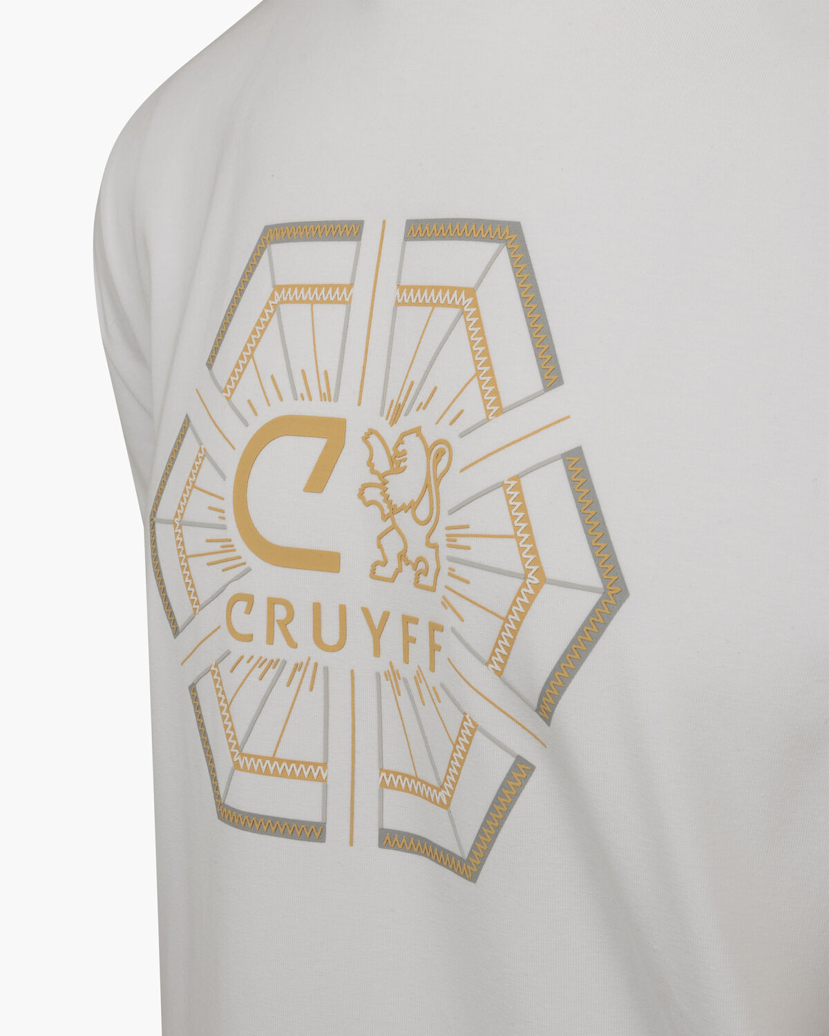 C-Lion Geo Tee, White/Gold, hi-res