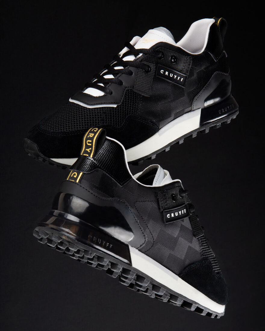 Superbia - Teknit Mesh/Suede, Black/Gold, hi-res