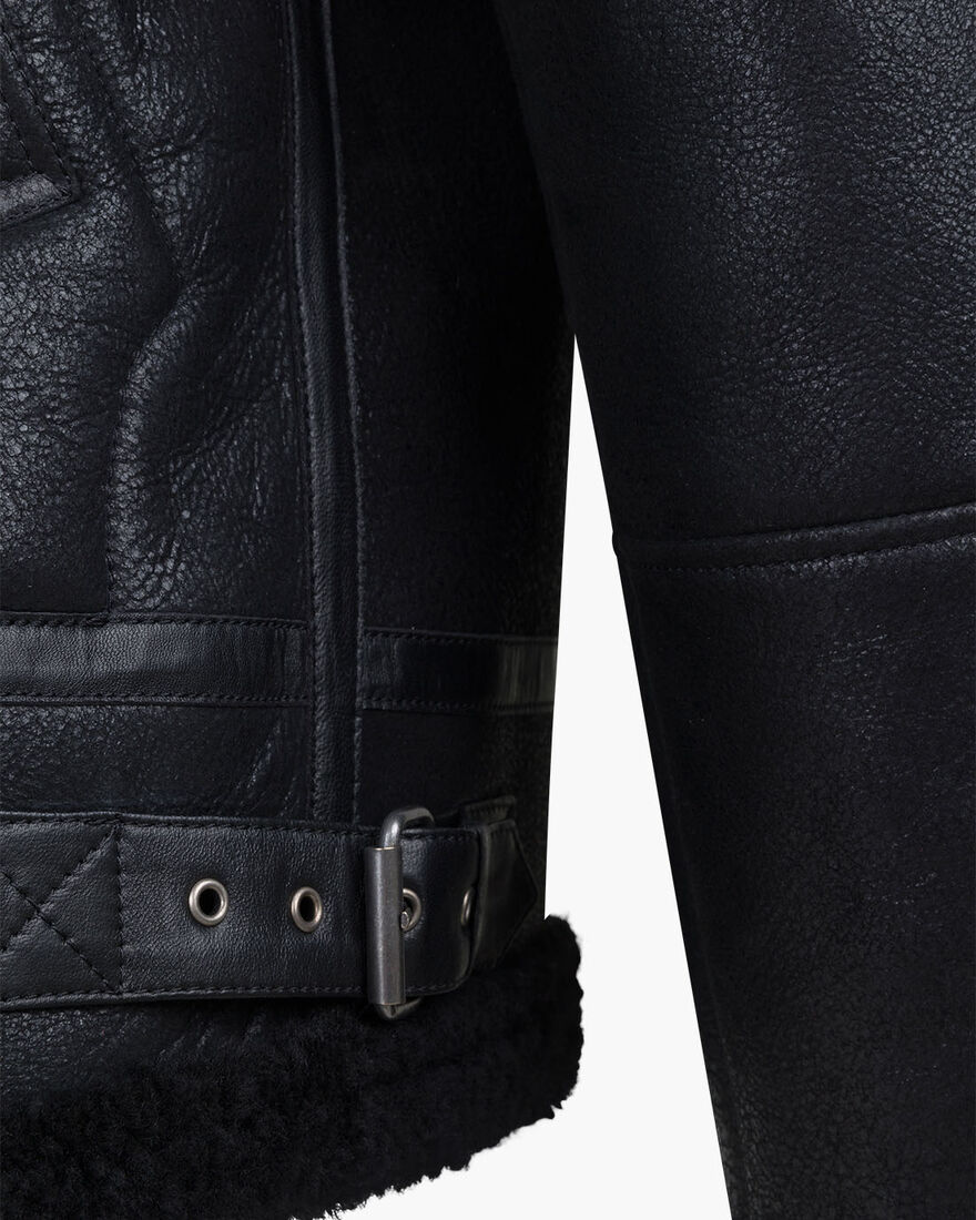 Juan Shearling, Black/Black, hi-res