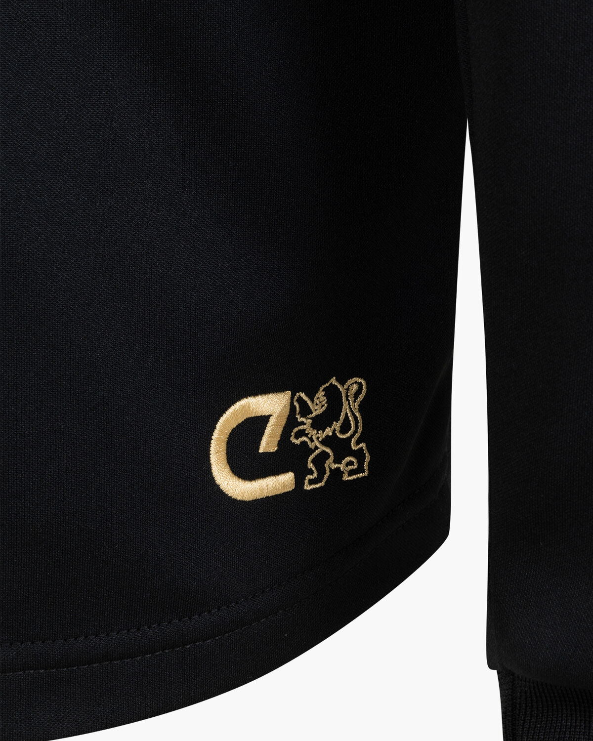 Cruyff Turn Tech Crew Top Junior, Black/Gold, hi-res