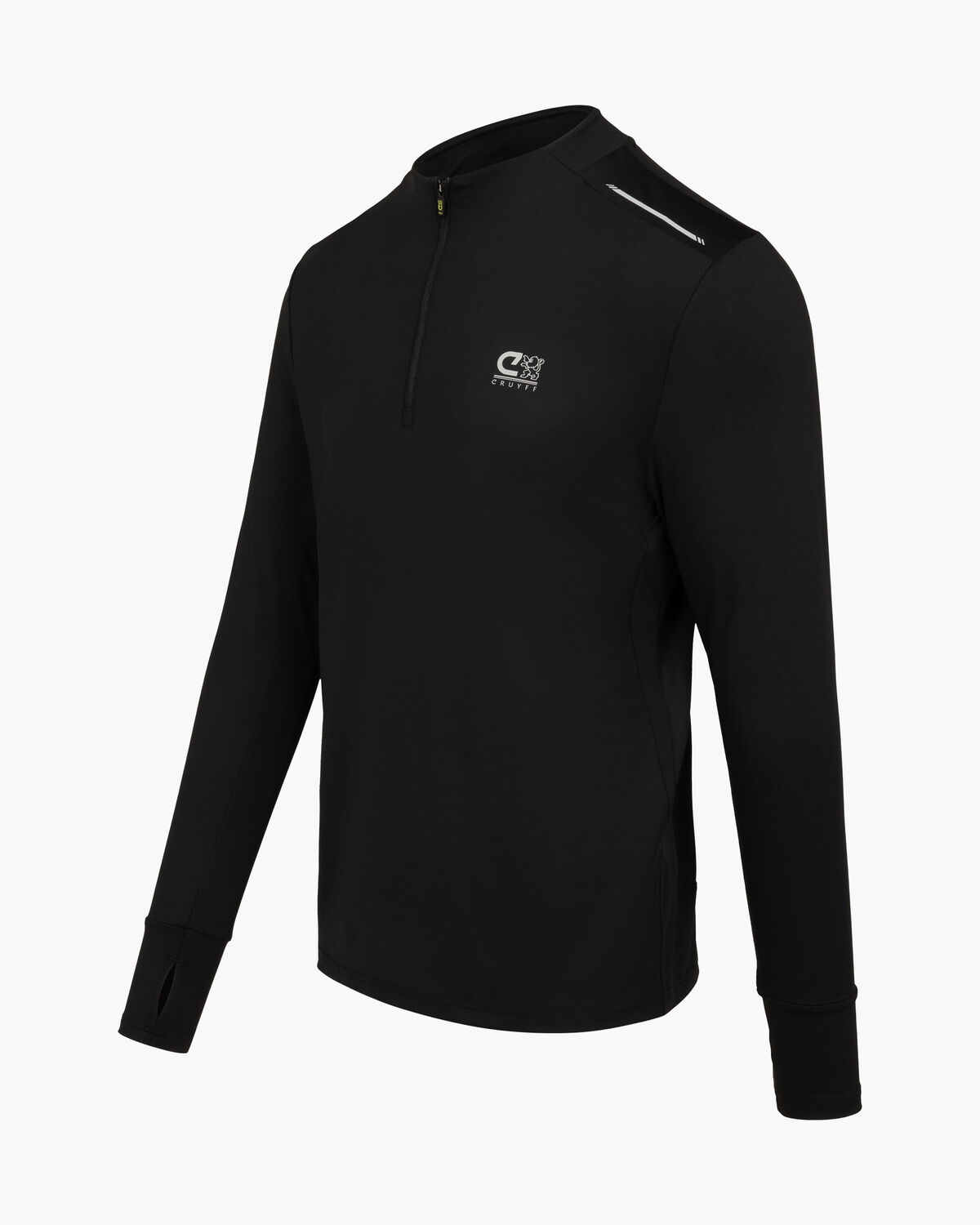 Ametrine 1/4 Zip Top, Black, hi-res