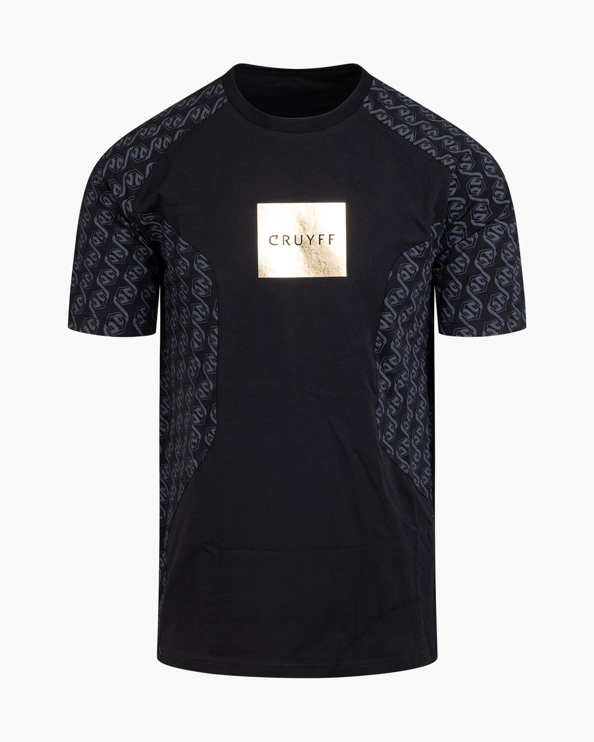 Chain Repeat Tee, Black/Gold, hi-res