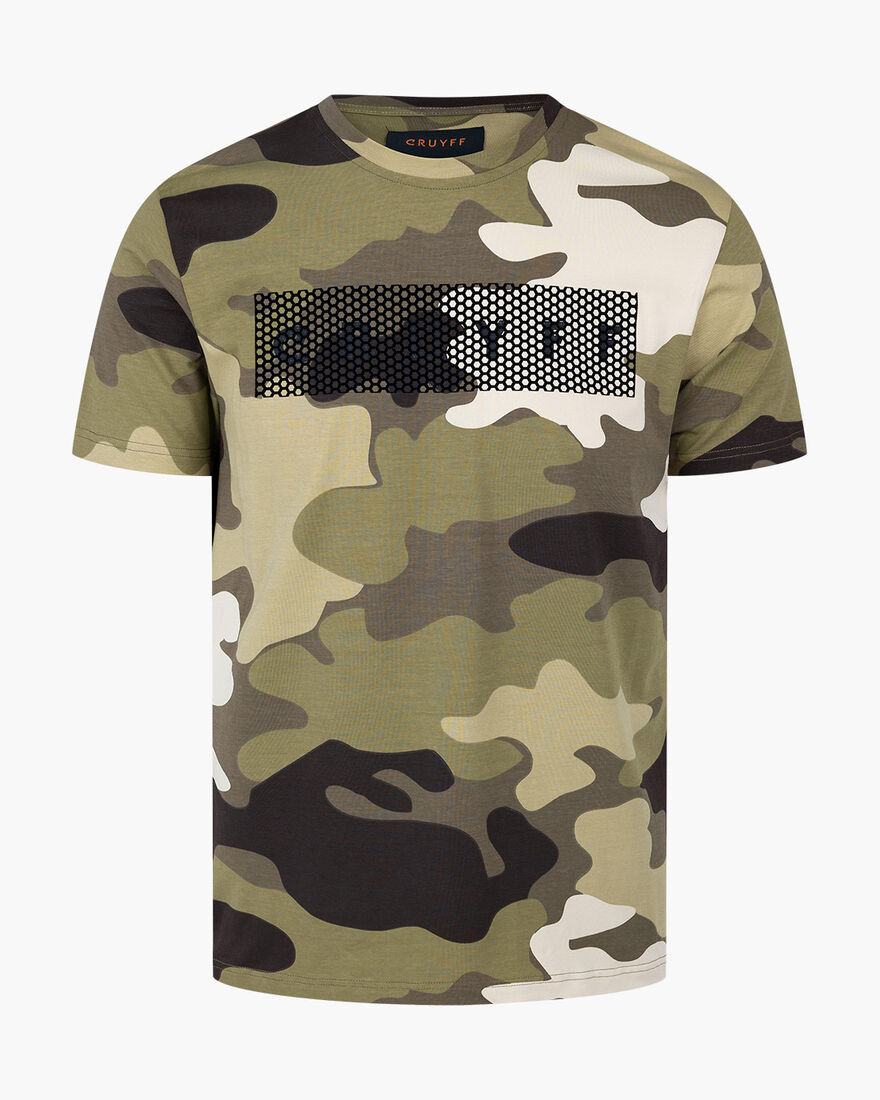 Camo Tee - 95% Cotton / 5% Elastane, Army green, hi-res