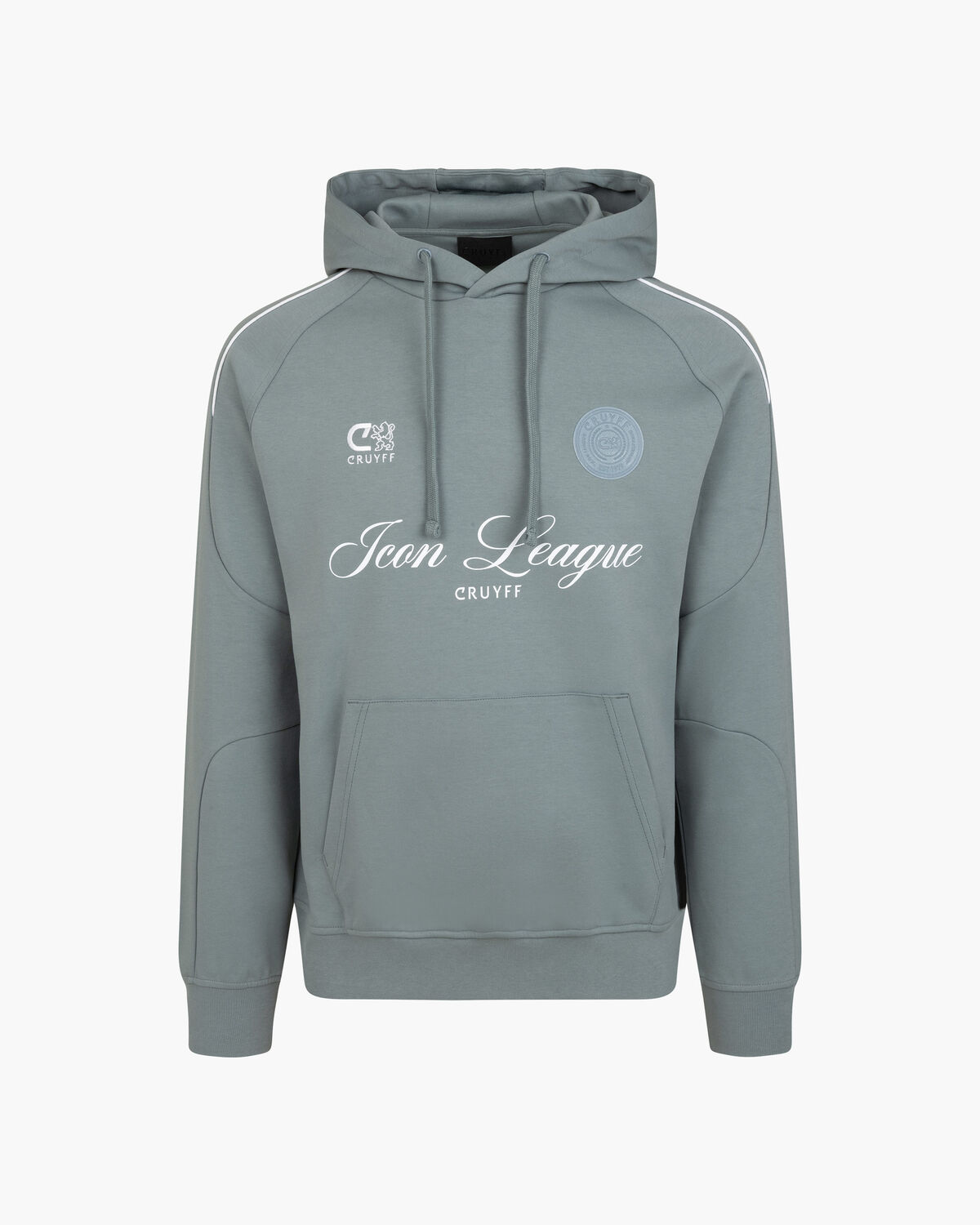 Icon League Hoodie, Grey/Blue, hi-res