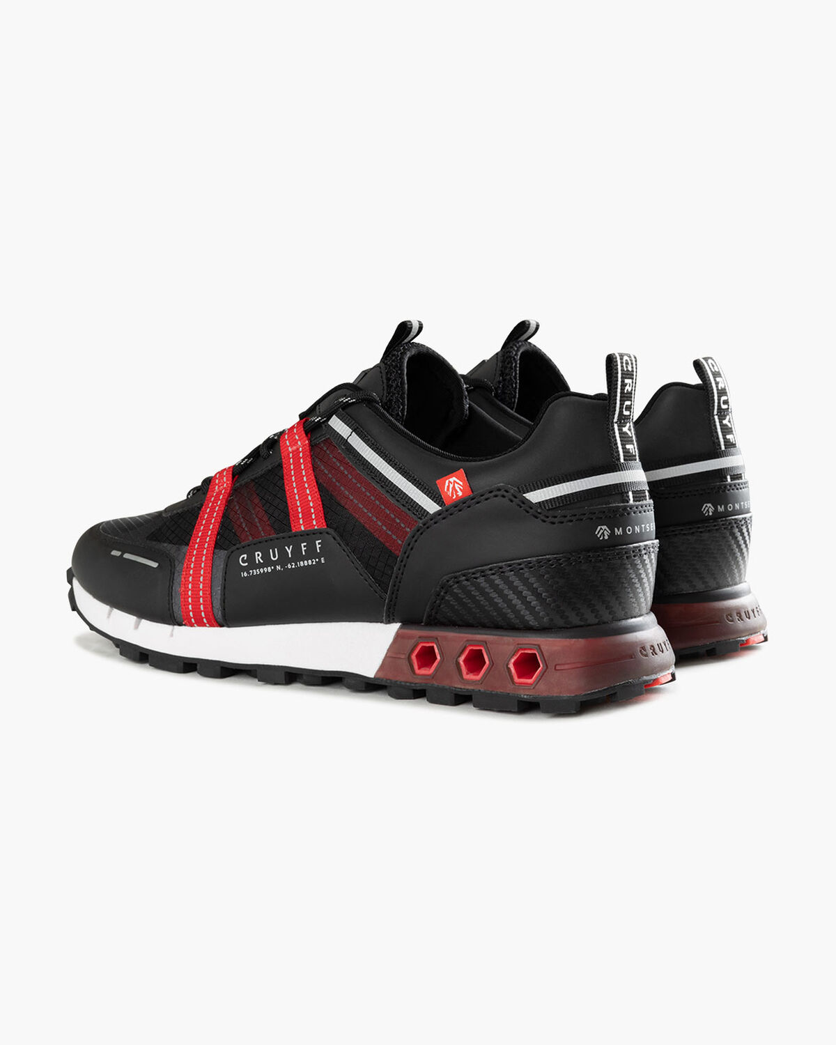 Inter Lace \\ Montserrat, Black/Red, hi-res