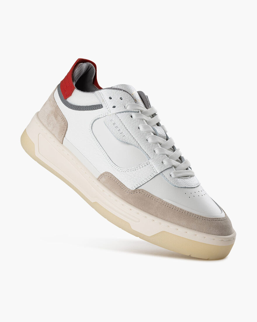 Nemes Mid - Soft Nappa/Suede, White/Red, hi-res