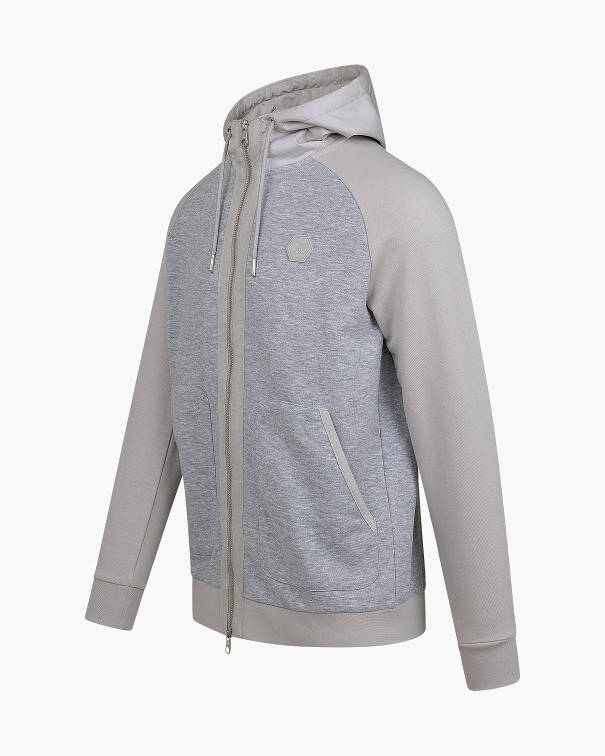 Galanzo FZ Track Top - 65% Polyester / 35% Cotton, Light Grey, hi-res