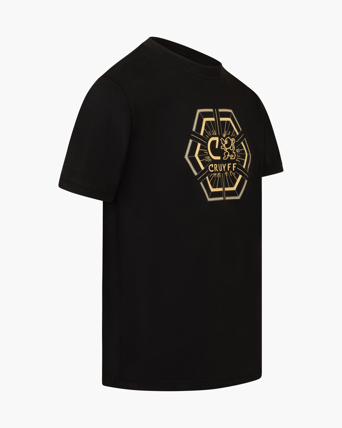 C-Lion Geo Tee, Black/Gold, hi-res