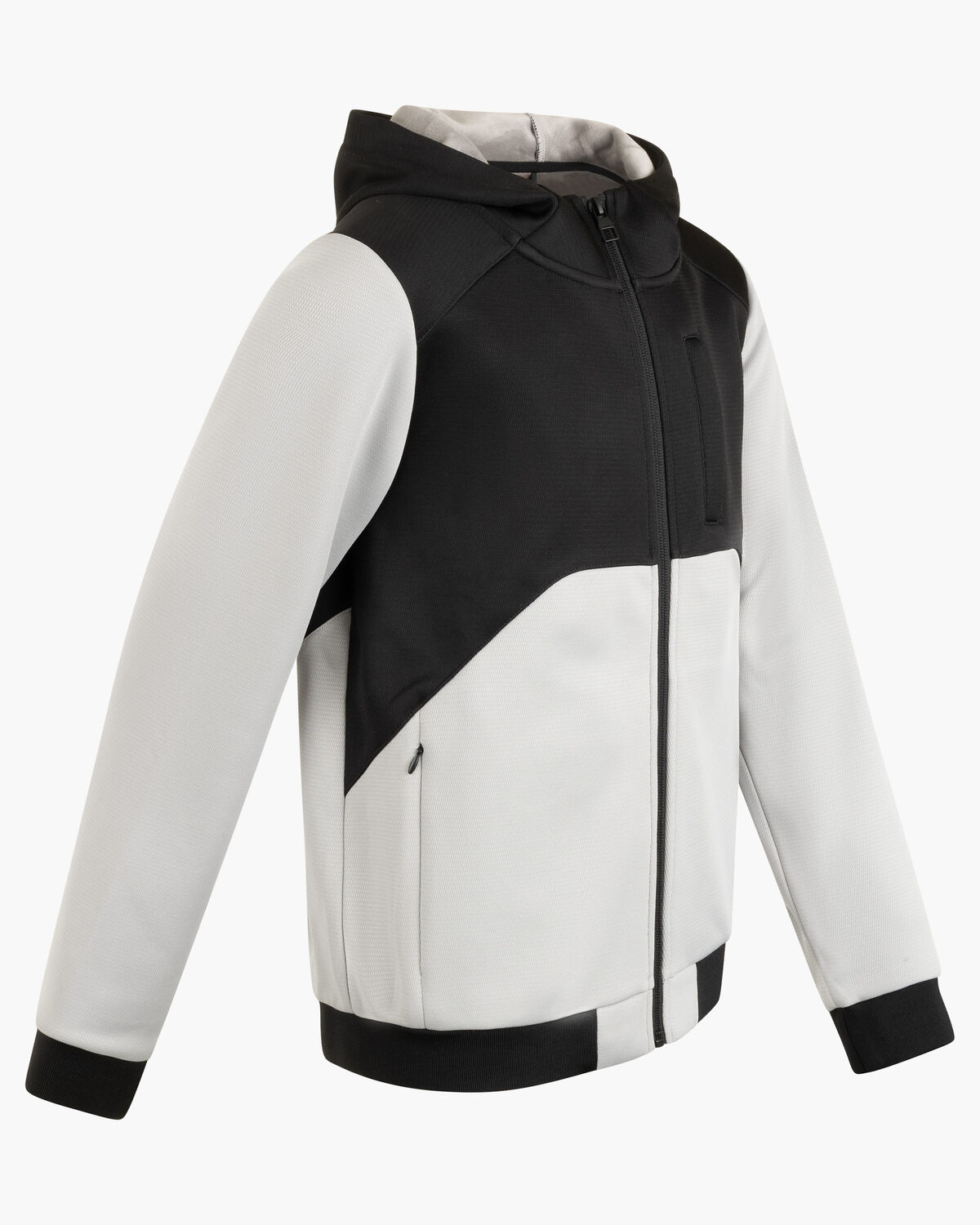 Fleece Jacket, Black/Grey, hi-res