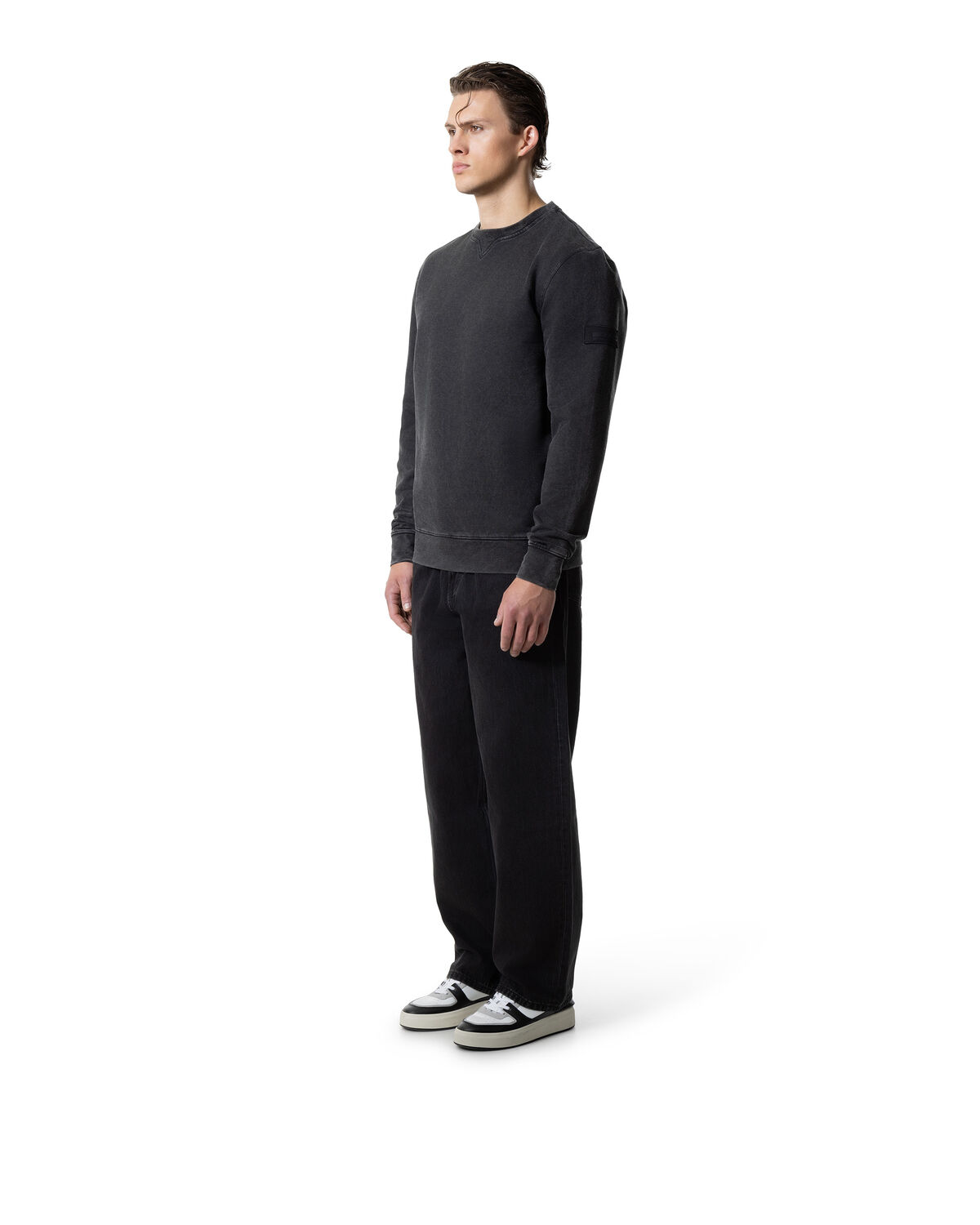 Non denim crewneck, Black, hi-res